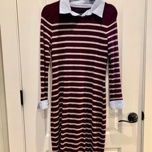 Soft sweater dress w/ collar ❄️❄️